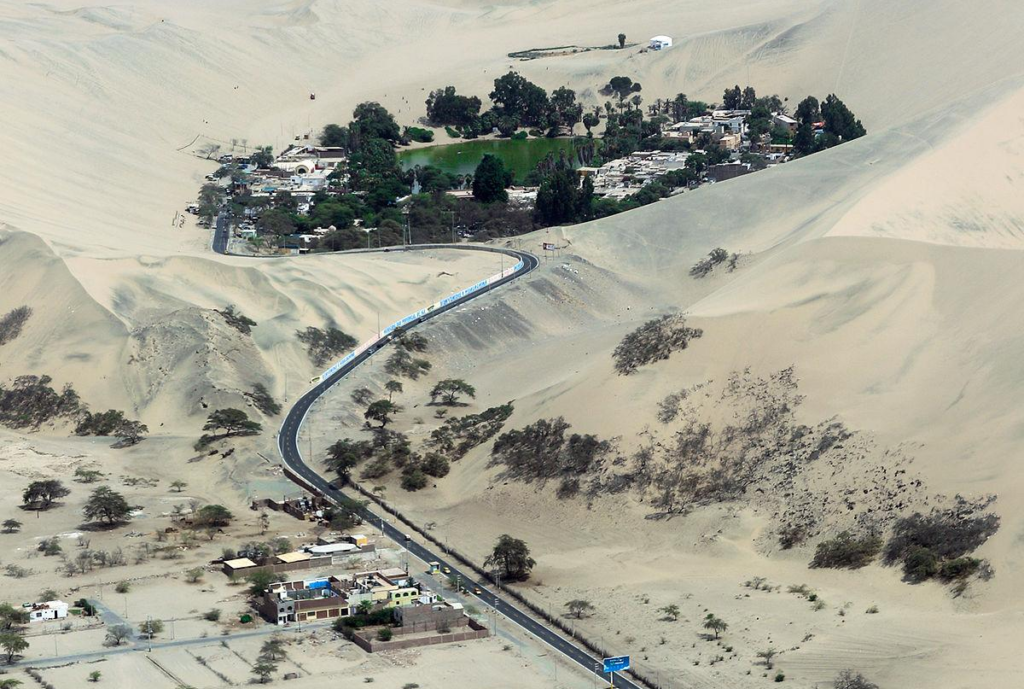 Aankomt Huacachina